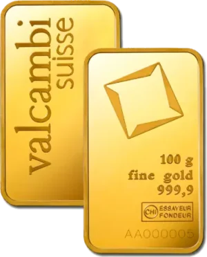 100g Gold Bar | Valcambi | Minted - Image 3
