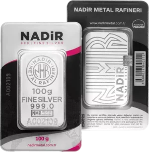 100g Silver Bar | Nadir Metal Rafineri | Minted