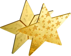 5 x 1g CombiBar Star | Gold | Valcambi | Glittering Stars